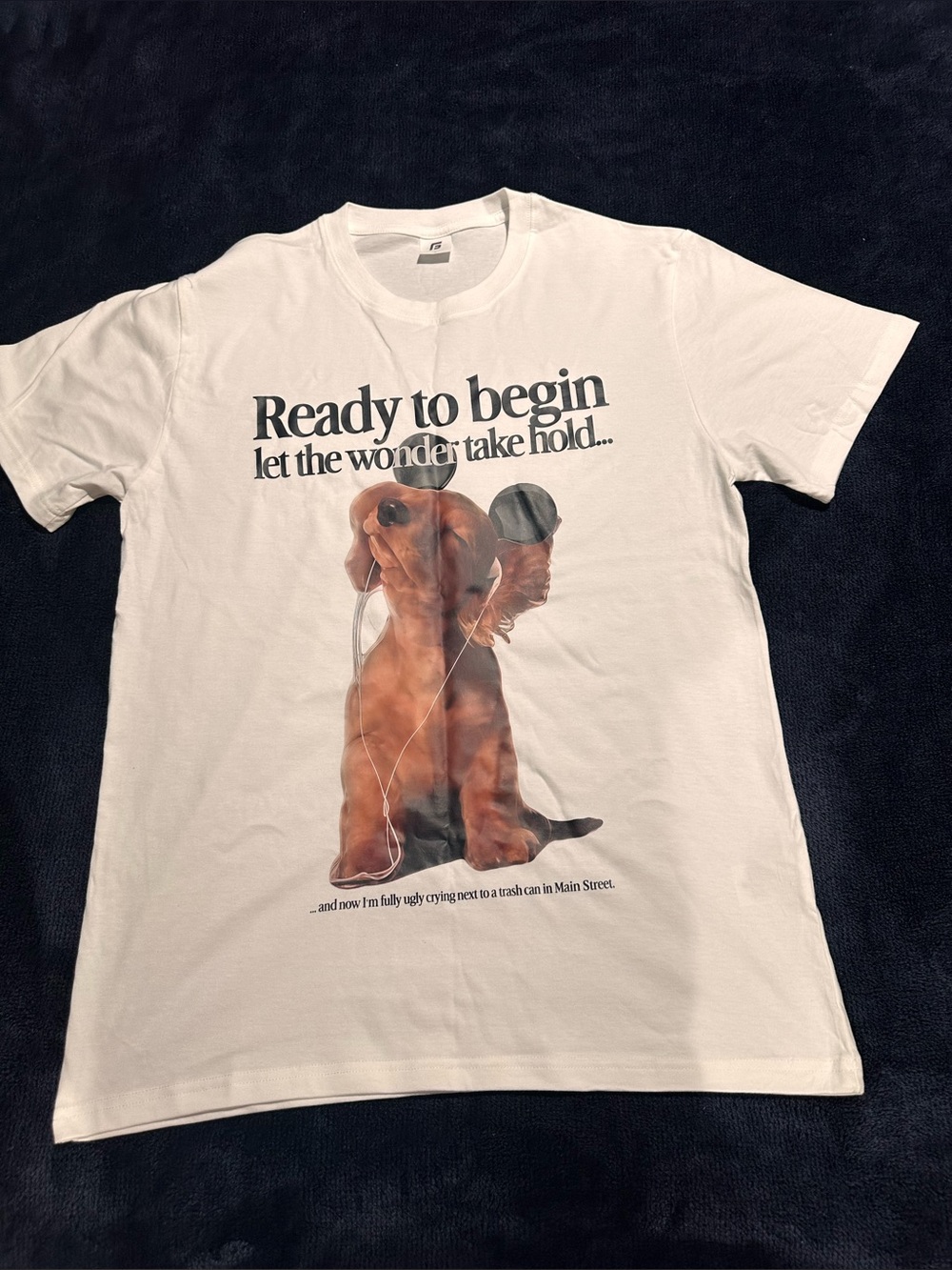 Disney park themed White Graphic Tee - "Ready to Begin" Puppy Print - Picture 2 of 10